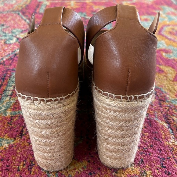 🔥Marc Fisher | Women's brown suede upper, leather heel wedge espadrille size 11 - Picture 13 of 16